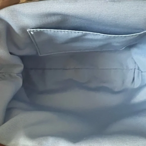 NWT Coach Printed Multicolor Polkadots Clutch with Kiss-Lock and Tan Strap - Picture 5 of 6